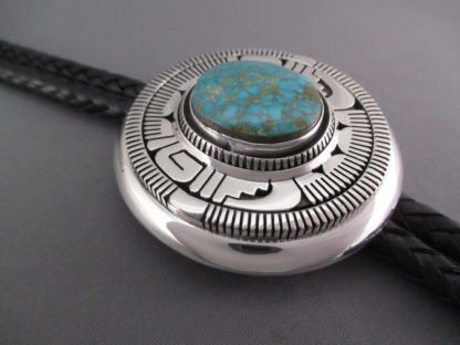 Carico Lake Turquoise Bolo Tie by Leonard Nez