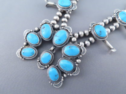 Squash Blossom Necklace with Sleeping Beauty Turquoise