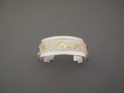 ‘Bear’ + ‘Bear Paw’ Silver & Gold Bracelet by Robert Taylor