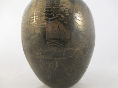 Sgraffito ‘Elk’ Jar by Kevin & Tricia Naranjo