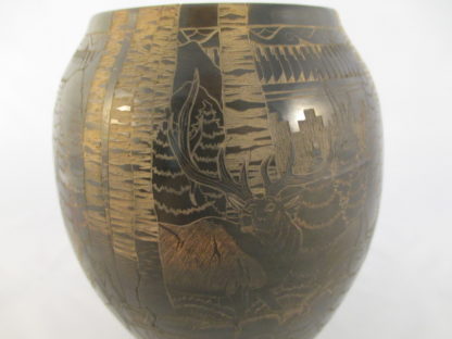Sgraffito ‘Elk’ Jar by Kevin & Tricia Naranjo