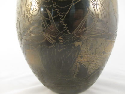 Sgraffito ‘Elk’ Jar by Kevin & Tricia Naranjo