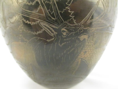 Sgraffito ‘Elk’ Jar by Kevin & Tricia Naranjo