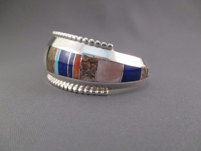 Inlaid Multistone Cuff Bracelet by Benson Manygoats