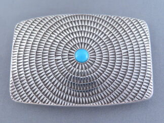 Norbert Peshlakai Sleeping Beauty Turquoise Belt Buckle