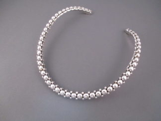 Sterling Silver Collar Necklace by Native American Navajo Indian jewelry artist Artie Yellowhorse $1,500-