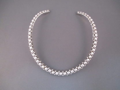 Sterling Silver Collar Necklace with ‘Dots’ by Artie Yellowhorse