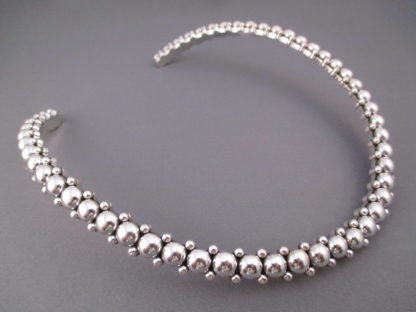 Sterling Silver Collar Necklace with ‘Dots’ by Artie Yellowhorse