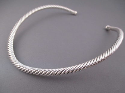 Braided Sterling Silver Collar Necklace by Artie Yellowhorse