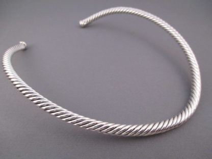 Braided Sterling Silver Collar Necklace by Artie Yellowhorse