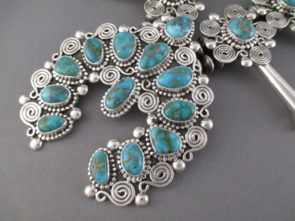 Turquoise Mountain Turquoise Squash Blossom Necklace
