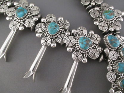 Turquoise Mountain Turquoise Squash Blossom Necklace