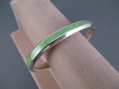 Gaspeite Inlay Cuff Bracelet by Troy Natachu