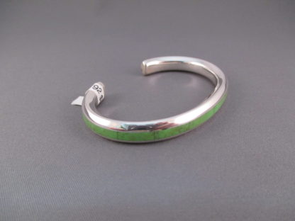 Gaspeite Inlay Cuff Bracelet by Troy Natachu