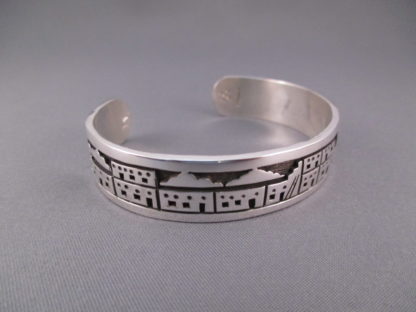 Joe Josytewa Sterling Silver Overlay Cuff Bracelet