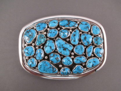 Sleeping Beauty  Turquoise Belt Buckle by Bobby Johnson