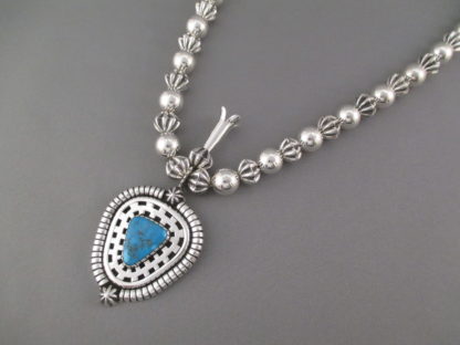 Morenci Turquoise & Sterling Silver Necklace by Kyle Lee-Anderson
