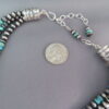 Kingman Turquoise & Sterling Silver Cross Pendant Necklace