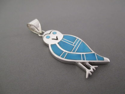 OWL!  Turquoise Inlay Owl Pendant