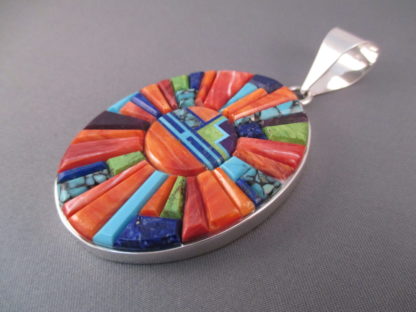 Inlaid Cobblestone Multi-Color Pendant