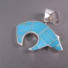 Turquoise Inlay Bear Pendant