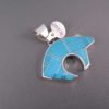 Turquoise Inlay Bear Pendant