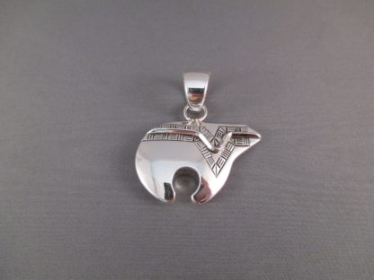 Sterling Silver Bear Pendant by Artie Yellowhorse