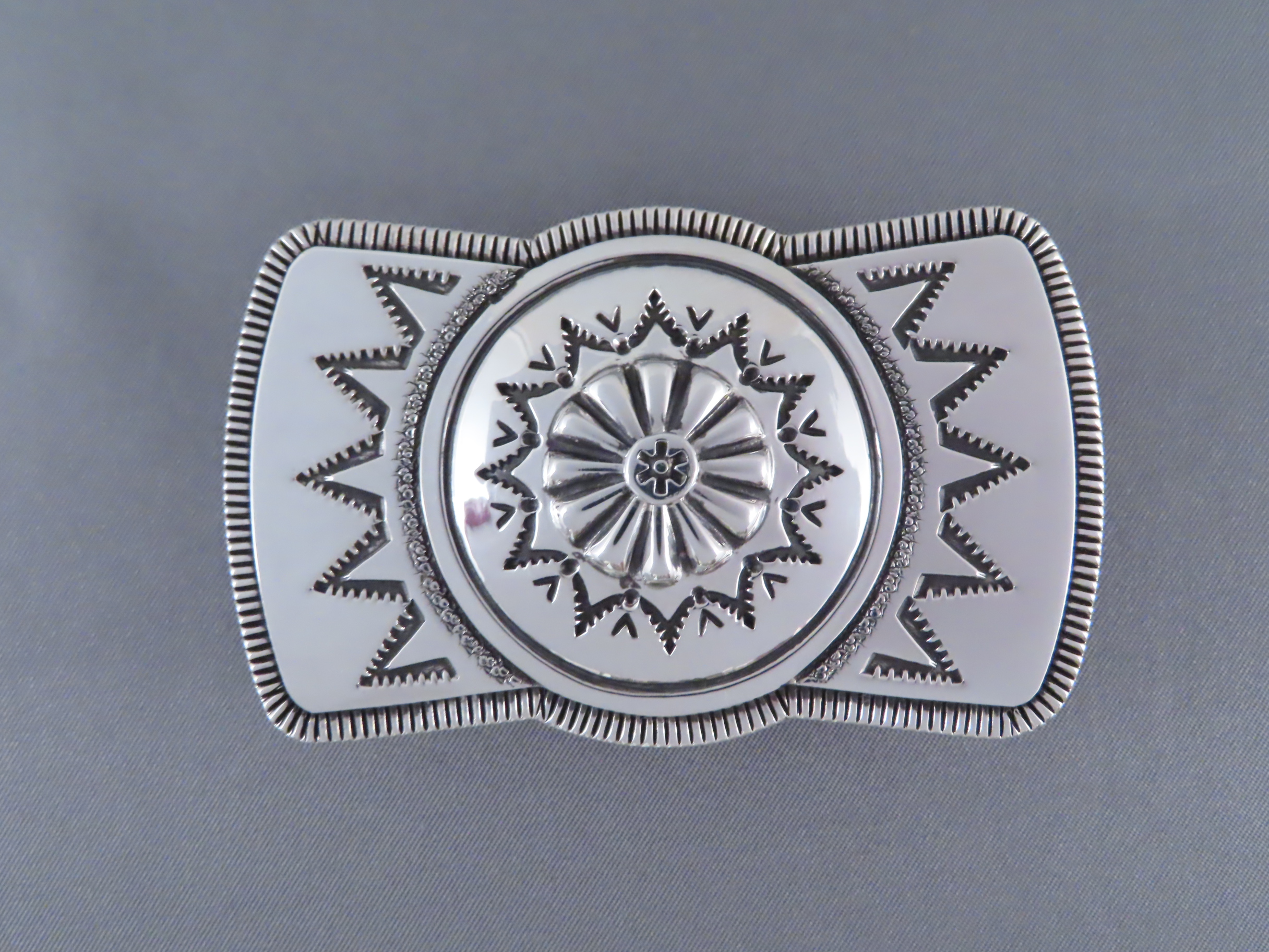Leonard Gene Sterling Silver Belt Buckle