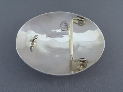 Silver & Turquoise Belt Buckle by Gene Jackson