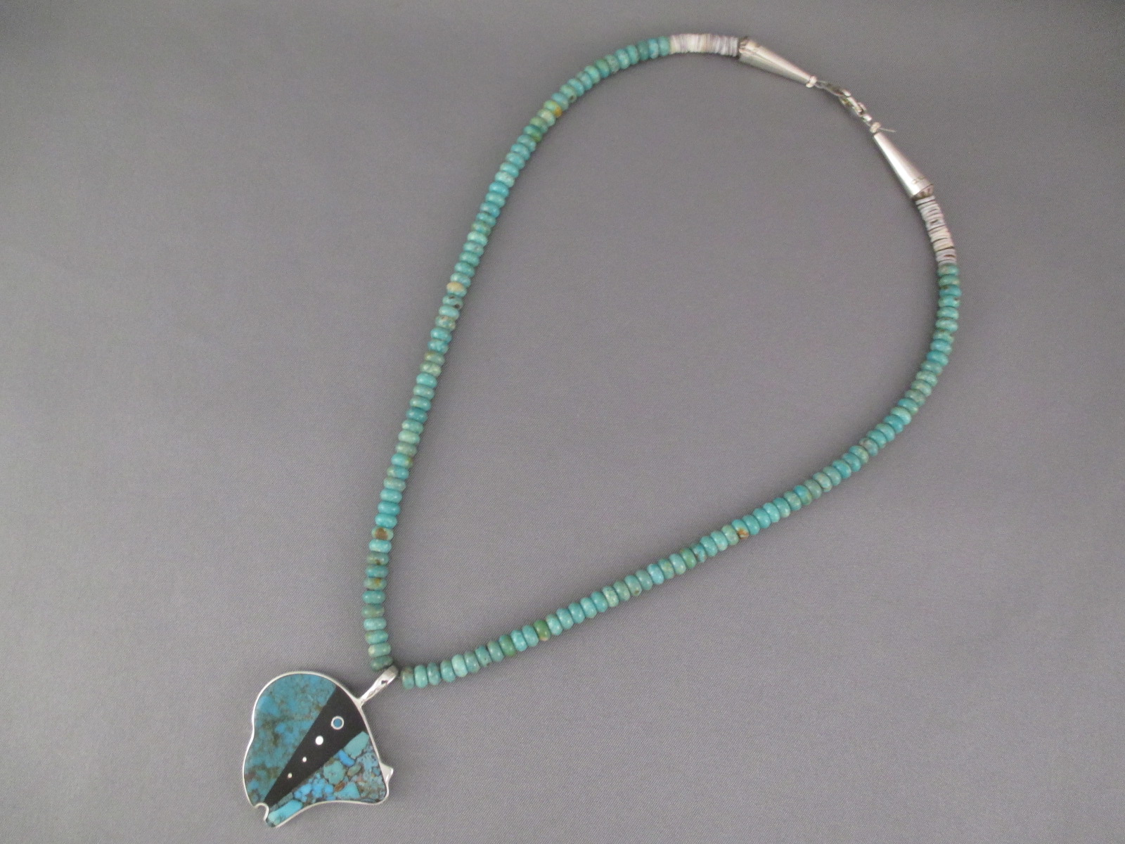 Turquoise Necklace with BEAR Pendant
