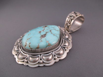 Ray Bennett Crow Springs Turquoise & Sterling Silver Pendant