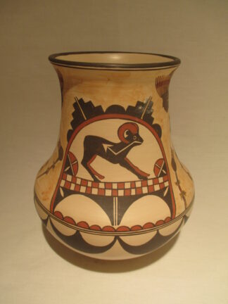 Lois Gutierrez de la Cruz polychrome painted Santa Clara Pueblo Pottery