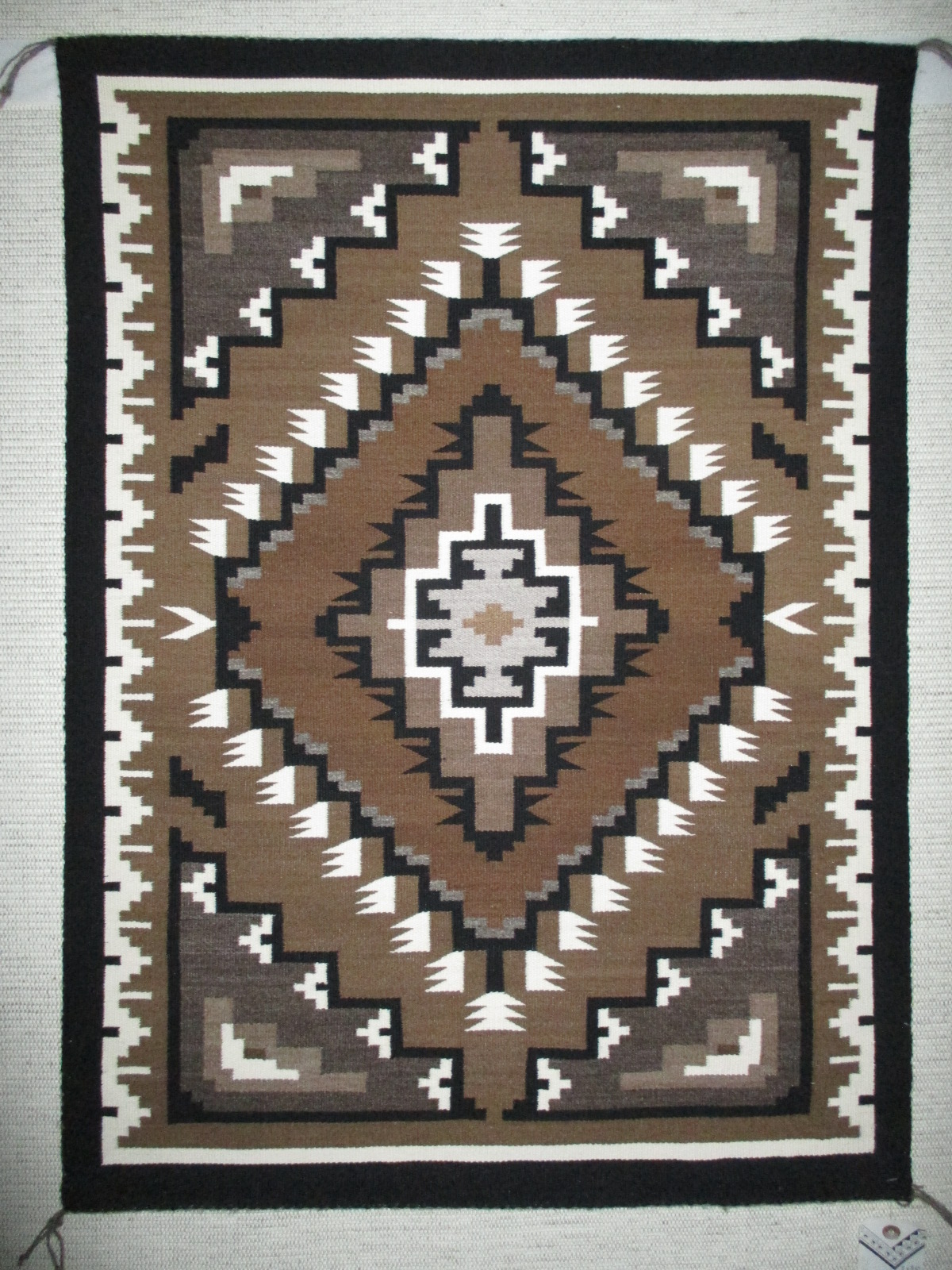 Medium Size Two Grey Hills Rug by Larry Nathaniel