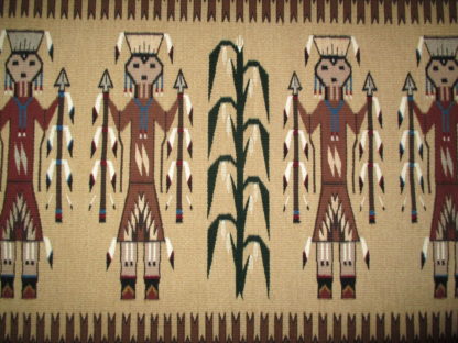 Ruby White Yei Weaving – Smaller Size Navajo Rug