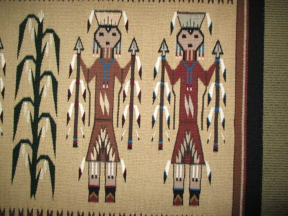 Ruby White Yei Weaving – Smaller Size Navajo Rug