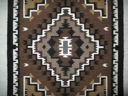 Two Grey Hills Rug by Larry Nathaniel – Medium Size Navajo Weaving