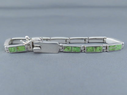 Gaspeite Inlay Link Bracelet (Dainty)