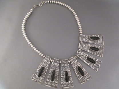 Silver & Black Onyx Necklace