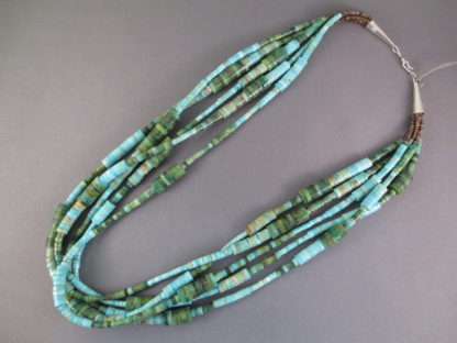Multi-Shaped 5-Strand Turquoise Necklace