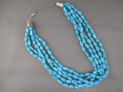 Five-Strand Sleeping Beauty Turquoise Necklace
