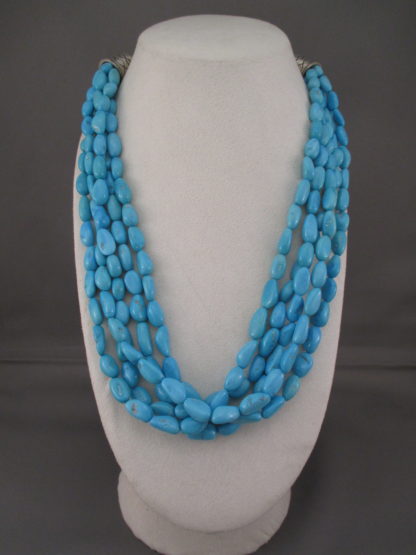 Five-Strand Sleeping Beauty Turquoise Necklace