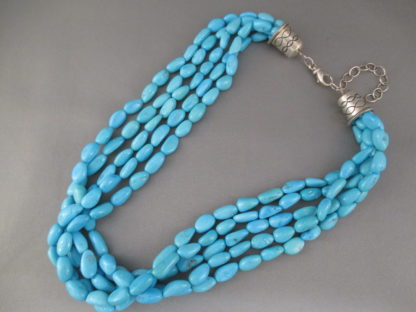 Five-Strand Sleeping Beauty Turquoise Necklace