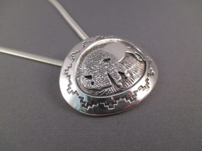 Sterling Silver ‘Bison’ Necklace by Fortune Huntinghorse
