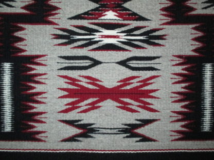 Storm Pattern Weaving by Ruby VanWinkle – Small Size Navajo Rug