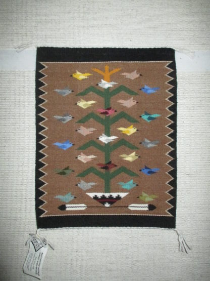 Bird Tree Weaving by Marie Begay – Small Size Tree of Life Rug
