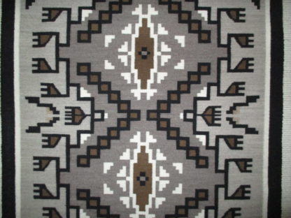 Mark Nathaniel Two Grey Hills Weaving – Medium Size Navajo Rug