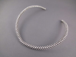 Artie Yellowhorse Sterling Silver Collar Necklace with ‘Dots’