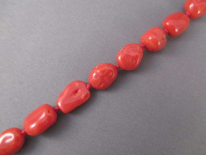 Coral Necklace with Sleeping Beauty Turquoise Accents