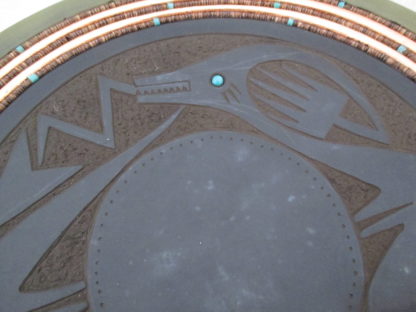 Russell Sanchez Pottery Plate with Avanyu – San Ildefonso Pueblo