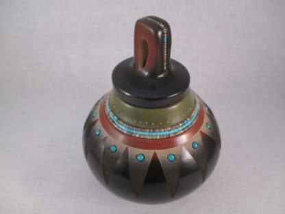 Lidded San Ildefonso Pueblo Pottery by Russell Sanchez